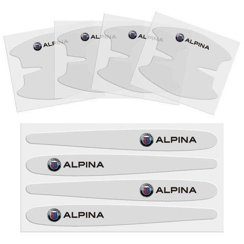 Захисні плівки дверних ручок ALPINA 8шт (4 під ручки + 4 на ручки) TPU (поліуретан) 182742 фото