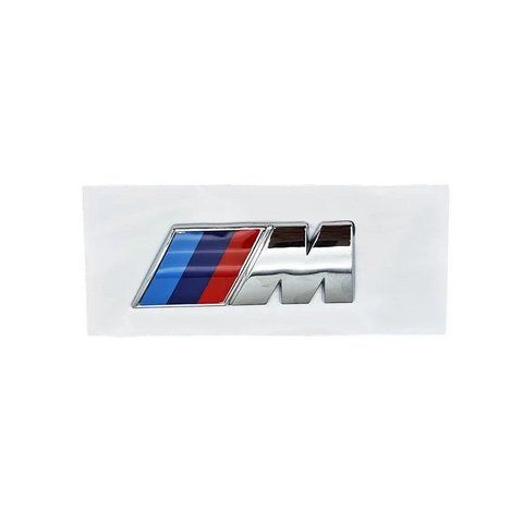 Емблема напис M для BMW хром 45х15 мм метал (на скотчі) 184458 фото