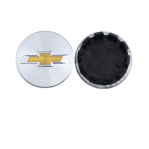 Ковпак колеса Chevrolet хром+золотий логотип 53мм пластик 1шт OEM 96682160 (ковпачок) 186091 фото