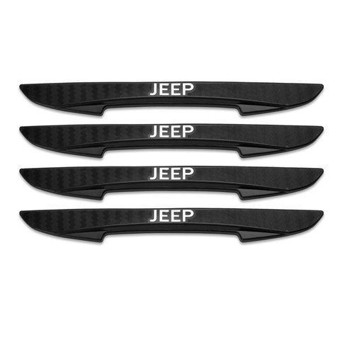 Захисні протиударні смуги JEEP 4шт чорні ПВХ-гума 16х147 мм (на скотчі) 163777 фото