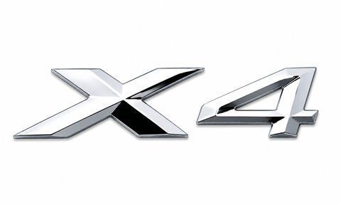 Емблема напис X4 для BMW хром 150х30мм пластик (на скотчі) 187190 фото
