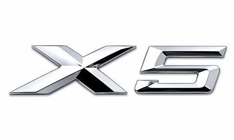 Емблема напис X5 для BMW хром 150х30мм пластик (на скотчі) 187191 фото