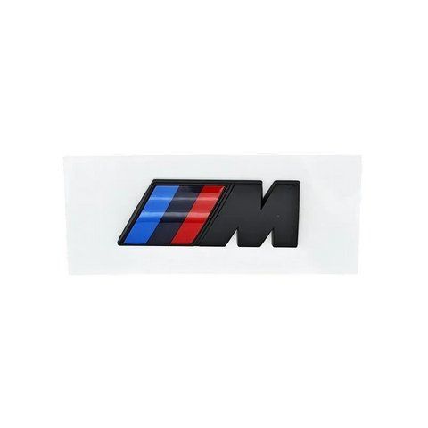 Емблема напис M для BMW чорна матова 55х20 мм метал (на скотчі) 184461 фото