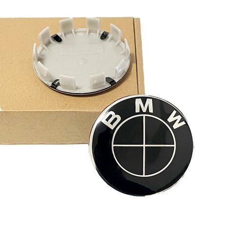 Ковпак колеса BMW чорний 68мм пластик 1шт OEM 36136783536 (ковпачок, заглушка диска) 183895 фото
