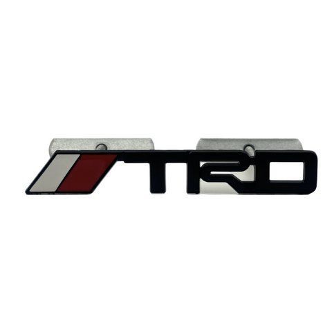 Емблема напис TRD для Toyota у решітку Чорна 143х21мм металева (на кріпленнях) 182838 фото