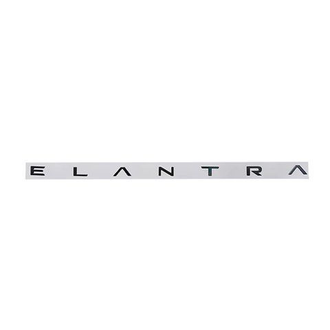 Емблема напис Elantra для Hyundai чорна 580х20мм новий тип (на скотчі) пластик 185857 фото