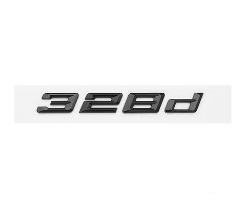 Эмблема надпись 328d для BMW черный глянец 162x21мм пластик (на скотче) 187512 фото