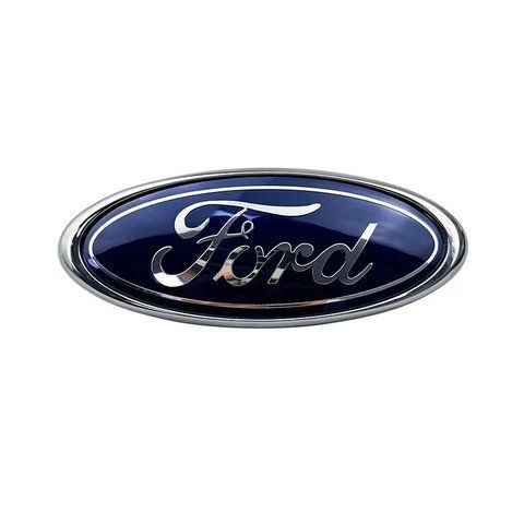 Емблема решітки FORD 175х74мм пластик+алюмінієвий логотип (на скотчі) 118465 фото
