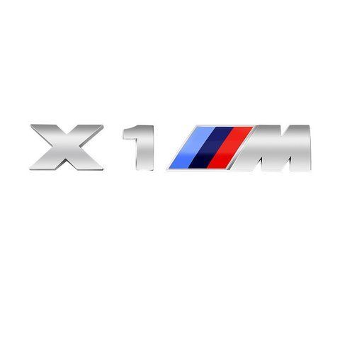 Эмблема надпись X1M для BMW хром 165х28 мм пластик (на скотче) 184587 фото