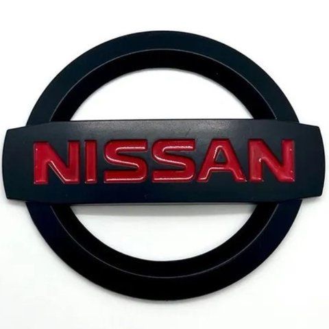 Эмблема решетки / багажника Nissan (Черная Матовая) 100х85 мм (на скотче) 90890BR12A 181861 фото